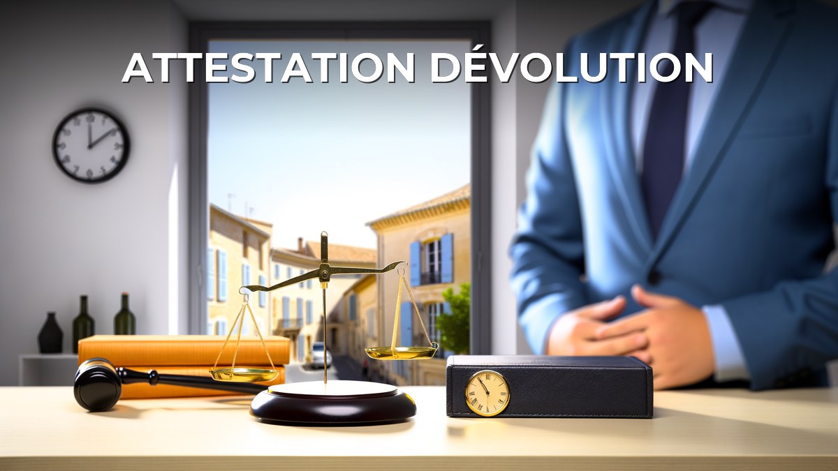 Attestation dévolution