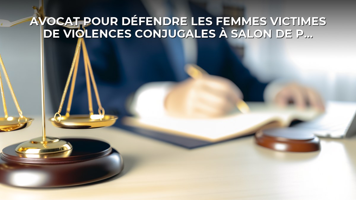 Avocat pour défendre les femmes victimes de violences conjugales à Salon de Provence.