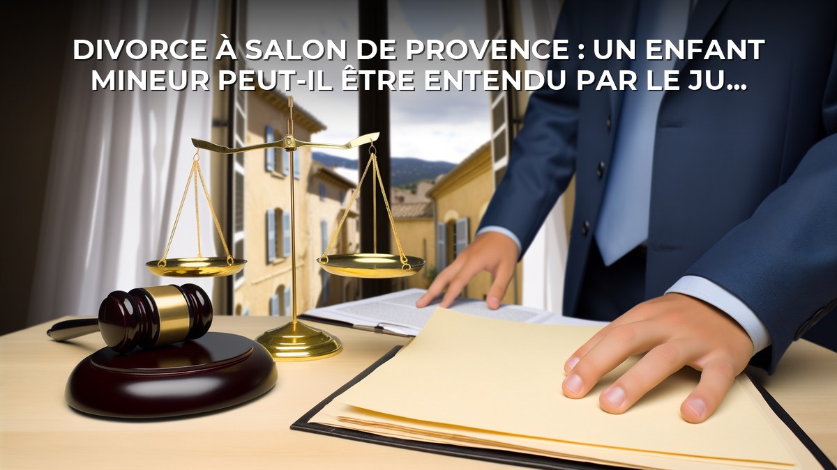 Divorce à Salon de Provence : un enfant mineur peut-il être entendu par le juge ?