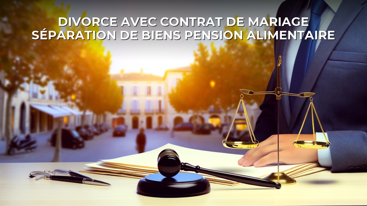 Divorce avec contrat de mariage séparation de biens pension alimentaire