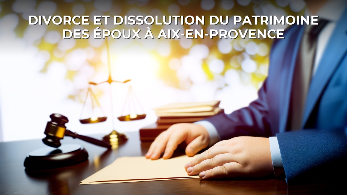 Divorce et dissolution du patrimoine des époux à Aix-en-Provence