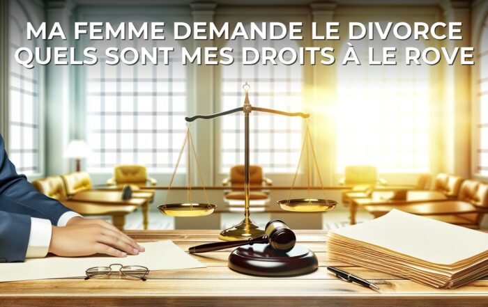 Ma femme demande le divorce quels sont mes droits à Le Rove