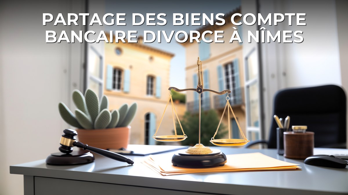Partage des biens compte bancaire divorce à Nîmes