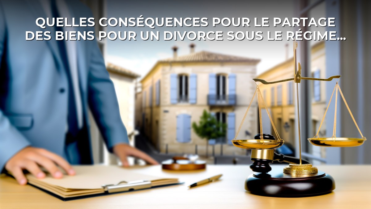 Quelles conséquences pour le partage des biens pour un divorce sous le régime de la communauté ?