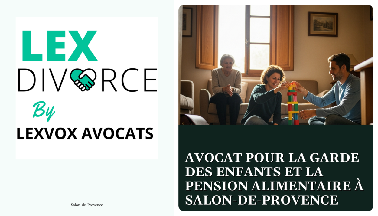 Avocat pour la garde des enfants et la pension alimentaire à Salon-de-Provence