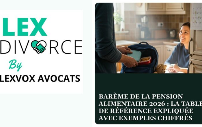 Barème de la pension alimentaire 2026 : la table de référence expliquée avec exemples chiffrés — cabinet LEXVOX Avocats, Aix-en-Provence