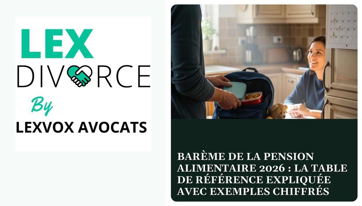Barème de la pension alimentaire 2026 : la table de référence expliquée avec exemples chiffrés — cabinet LEXVOX Avocats, Aix-en-Provence