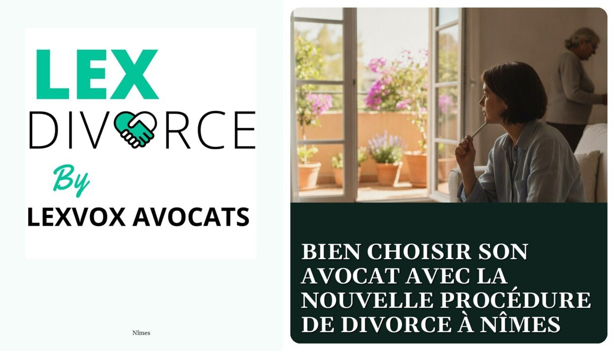 Bien choisir son avocat avec la nouvelle procédure de divorce à Nîmes — cabinet LEXVOX Avocats, Nîmes