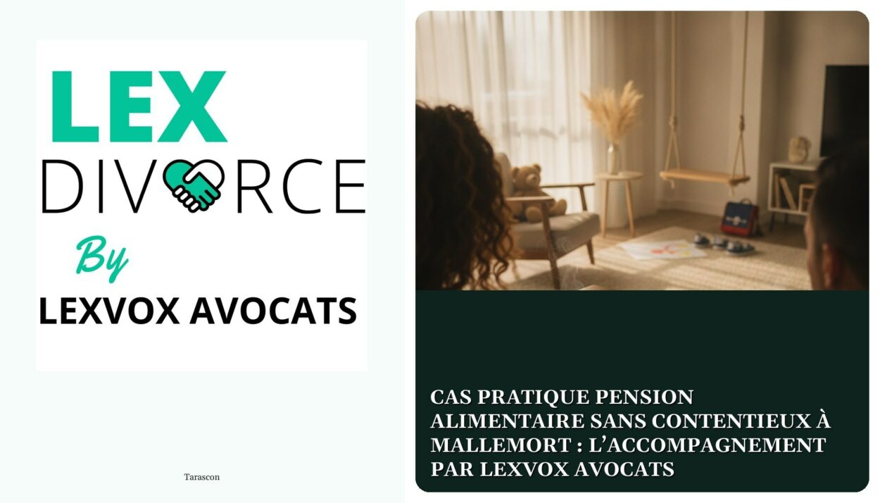 Cas pratique pension alimentaire sans contentieux à Mallemort : l’accompagnement par LEXVOX AVOCATS — cabinet LEXVOX Avocats, Tarascon