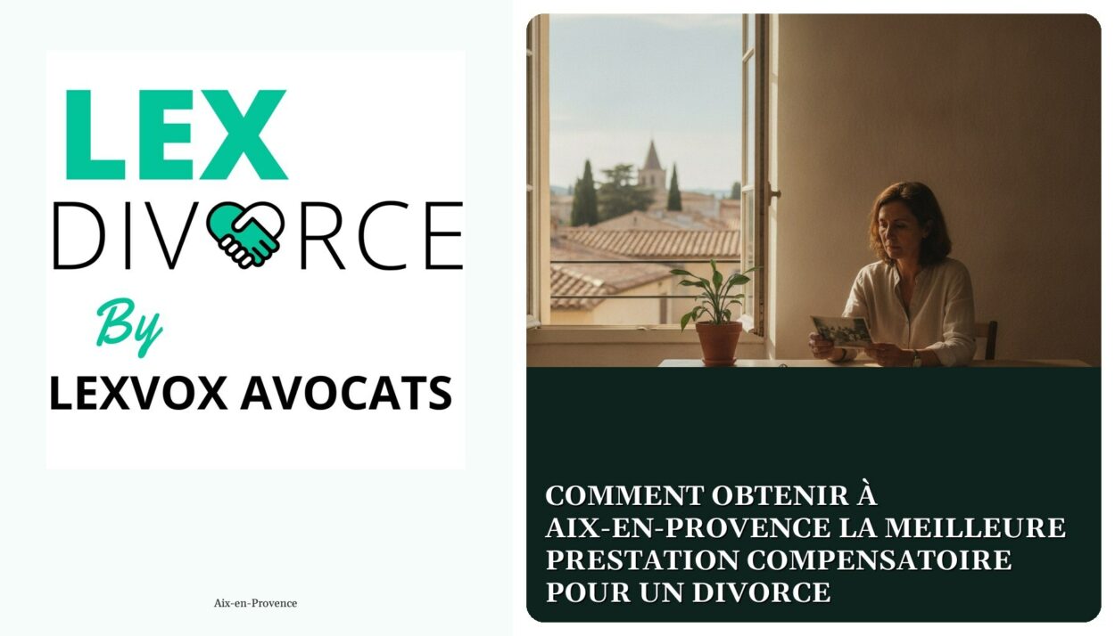 Comment obtenir à Aix-en-Provence la meilleure prestation compensatoire pour un divorce — cabinet LEXVOX Avocats, Aix-en-Provence