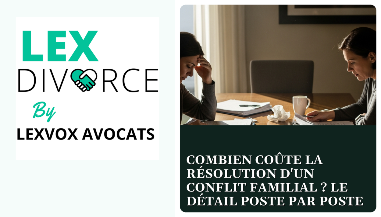 Combien coûte la résolution d'un conflit familial ? Le détail poste par poste