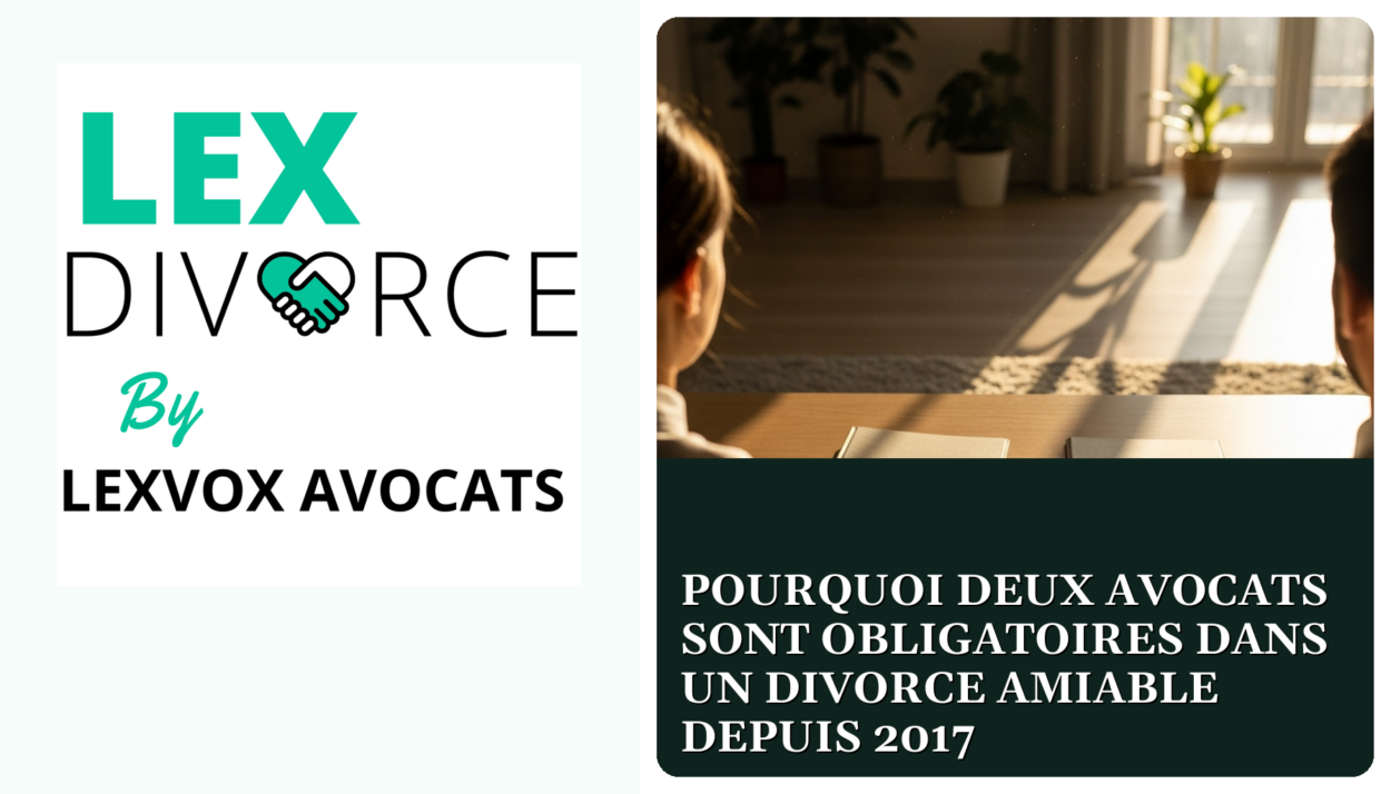 Pourquoi deux avocats sont obligatoires dans un divorce amiable depuis 2017