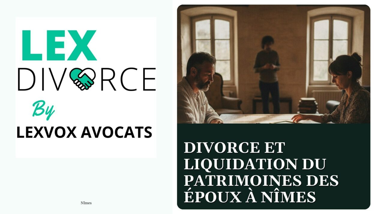 Divorce et liquidation du patrimoines des époux à Nîmes — cabinet LEXVOX Avocats, Nîmes