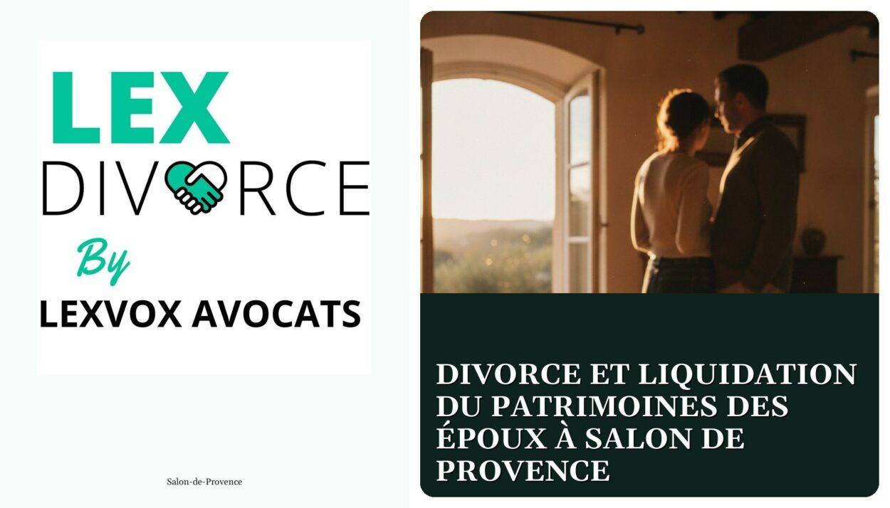 Divorce et liquidation du patrimoines des époux à Salon de Provence — cabinet LEXVOX Avocats, Salon-de-Provence