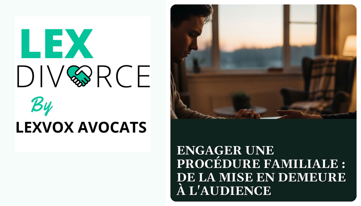 Engager une procédure familiale : de la mise en demeure à l'audience