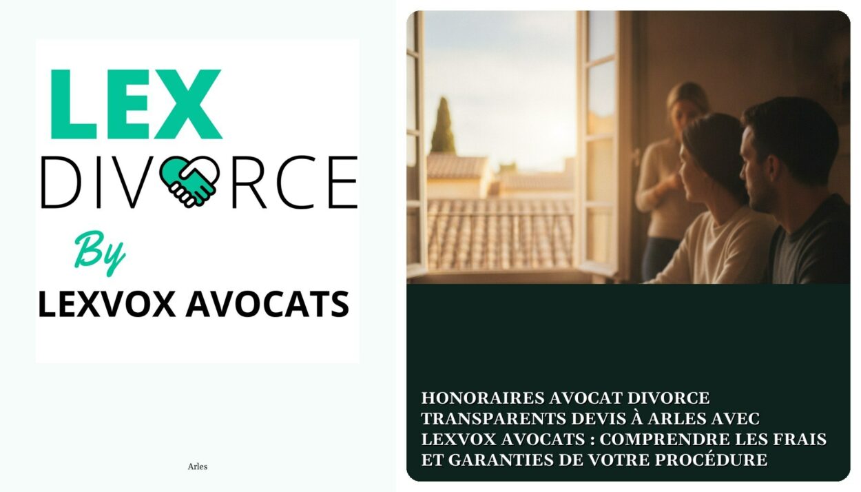 Honoraires avocat divorce transparents devis à Arles avec LEXVOX AVOCATS : comprendre les frais et garanties de votre procédure — cabinet LEXVOX Avocats, Arles