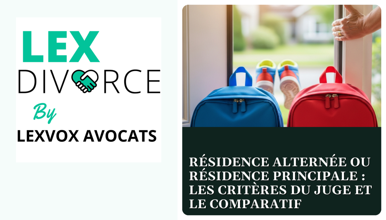Résidence alternée ou résidence principale : les critères du juge et le comparatif