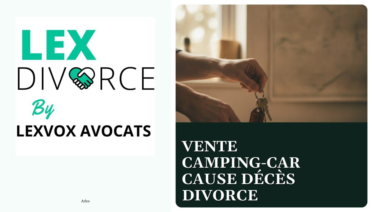 Vente camping-car cause décès divorce — cabinet LEXVOX Avocats, Arles