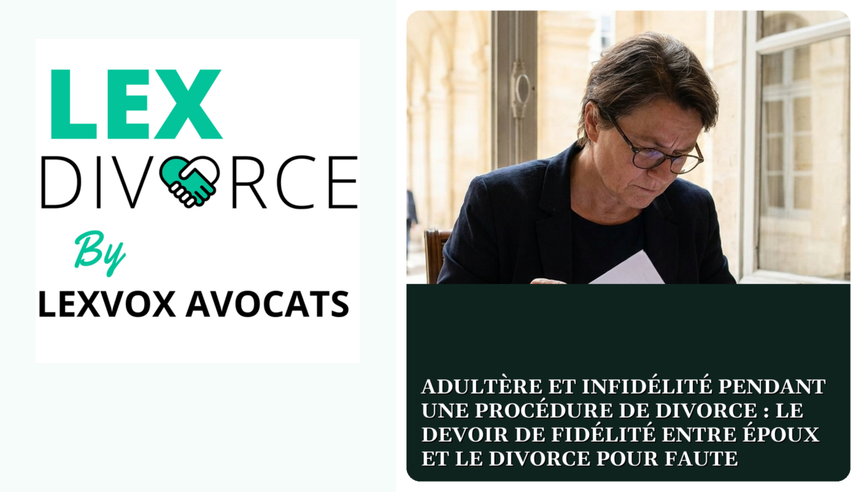 Adultère et infidélité pendant une procédure de divorce : le devoir de fidélité entre époux et le divorce pour faute